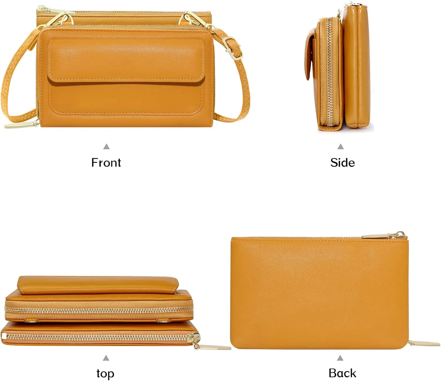KUKOO Small Crossbody Bag for Women Cell Phone Wallet Purse Mini Shoulder Handbags with Card Slots