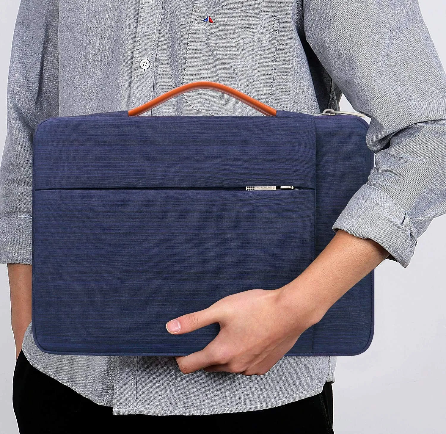 Lacdo 360° Protective 14 Inch Laptop Sleeve Case for HP Lenovo Dell ASUS Acer Chromebook 14 / HP Stream 14 / Dell Inspiron 14 / Lenovo IdeaPad 14 / Acer Spin 3 /ASUS ZenBook 14 Computer Bag, Blue