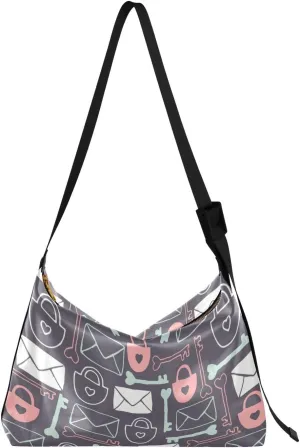 Lady's Leather Handbag with Zipper Adjustable Strap Shoulder Soft Hobo Crossboby Bag Pattern 1