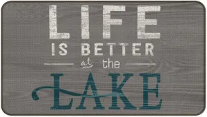 Lake House Door Mat - Lake House Gifts, 17x30 Doormats Indoor Outdoor, Lake Themed Decor, Lake House Decor for The Home, Lake Life Decor, Life is Better at The Lake
