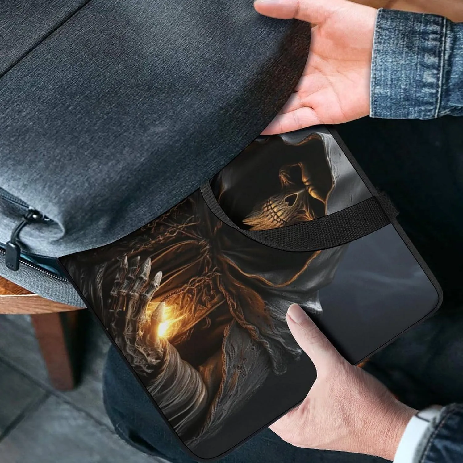 Laptop Bag for Women Computer Tote Bag Grim Reaper Business Bag Briefcase Lightweight Handbag