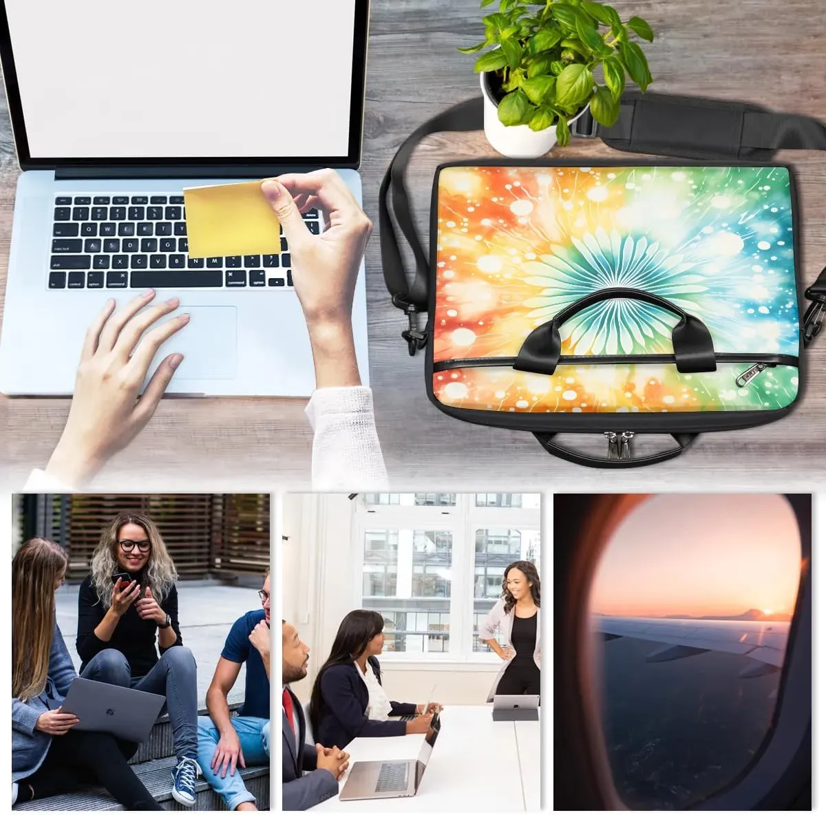 Laptop Shoulder Bag for 13-15 Inch Waterproof Laptop Sleeve Case Bag Slim Computer Carry Case Computer Cases for Laptops