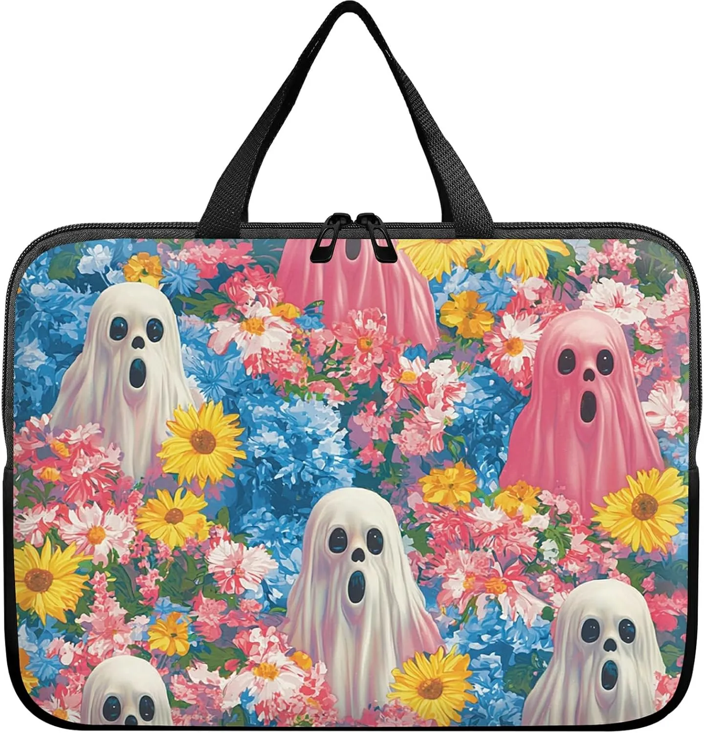 Laptop Sleeve Case Bag 15 inch, Color Ghost Slim Carrying Case Durable Handbag Travel Laptop Bag for 15 inch MacBook Air M3/M2/15 Pro/Surface Laptop 7/6/5/4/3/ Dell XPS 15 Plus