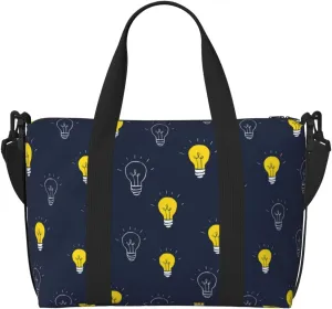 Laptop Tote Bag for Women Work - Bulb Shiny Pattern Gym Bag for Women Men, Crossbody Travel Bags for Women Men Carry On, Weekender Bags for Women Travel