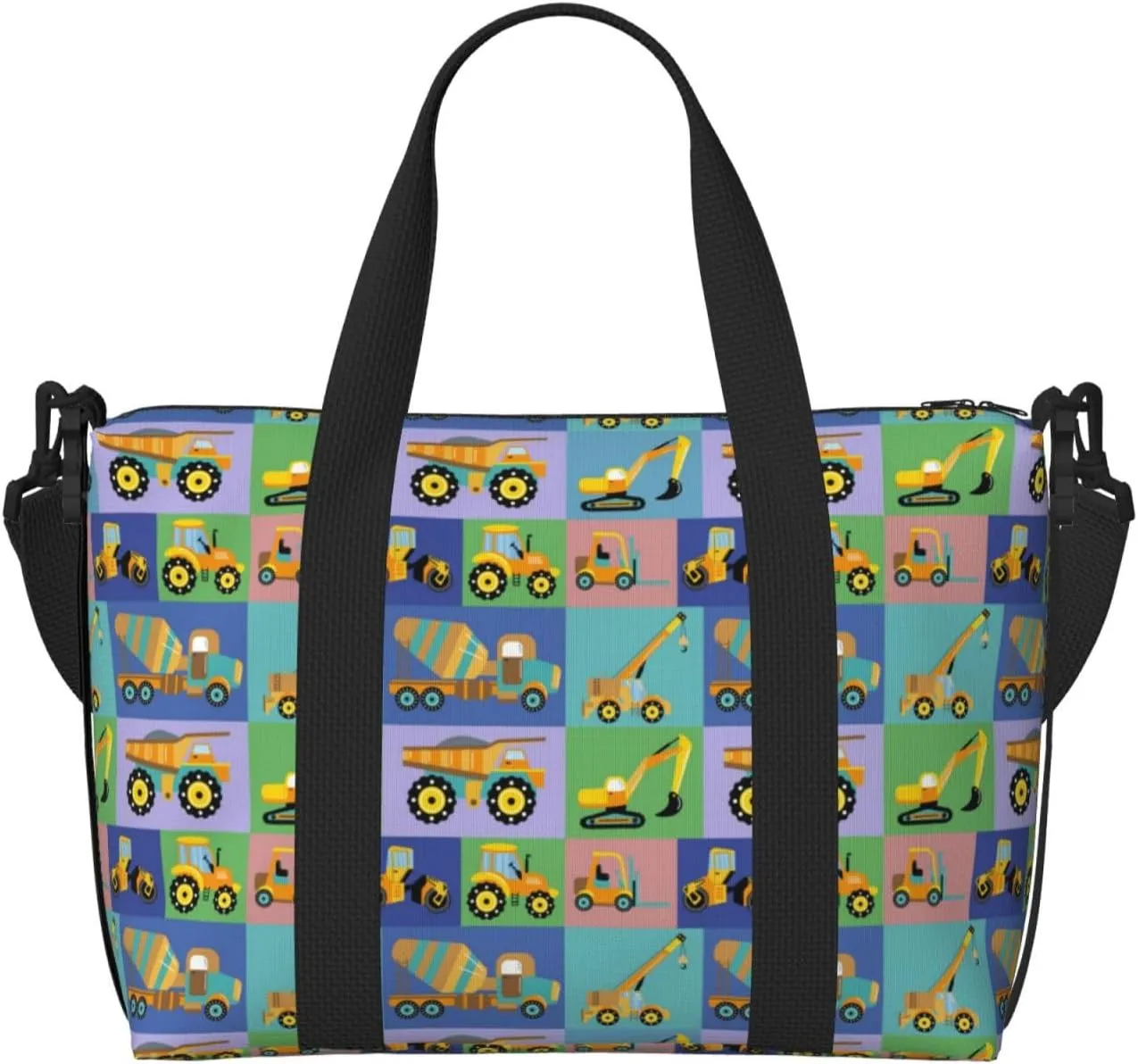 Laptop Tote Bag for Women Work - Construction Machinery Gym Bag for Women Men, Crossbody Travel Bags for Women Men Carry On, Weekender Bags for Women Travel