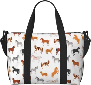 Laptop Tote Bag for Women Work - Cute Horse Donkey Zebra Pony Gym Bag for Women Men, Crossbody Travel Bags for Women Men Carry On, Weekender Bags for Women Travel