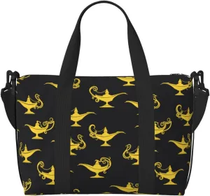 Laptop Tote Bag for Women Work - lamp Pattern yellow Gym Bag for Women Men, Crossbody Travel Bags for Women Men Carry On, Weekender Bags for Women Travel