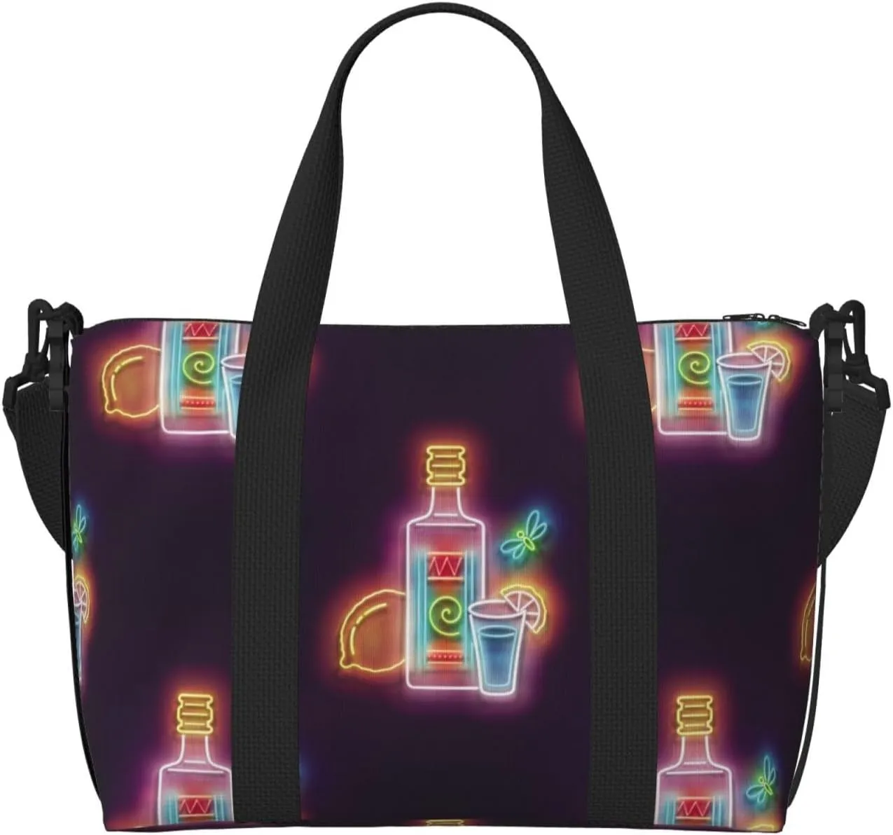 Laptop Tote Bag for Women Work - Light Bulb bar Pattern Gym Bag for Women Men, Crossbody Travel Bags for Women Men Carry On, Weekender Bags for Women Travel