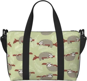 Laptop Tote Bag for Women Work - Twig sloth Gym Bag for Women Men, Crossbody Travel Bags for Women Men Carry On, Weekender Bags for Women Travel