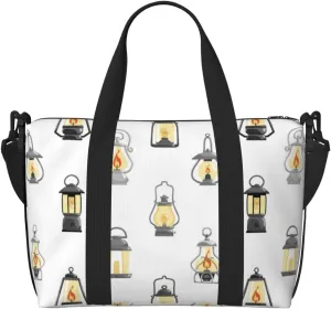 Laptop Tote Bag for Women Work - white Light Bulb vintage Gym Bag for Women Men, Crossbody Travel Bags for Women Men Carry On, Weekender Bags for Women Travel