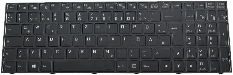 Laptop with Backlit Keyboard for Axxiv Ferm 17F17 German GR Black with Black Frame New