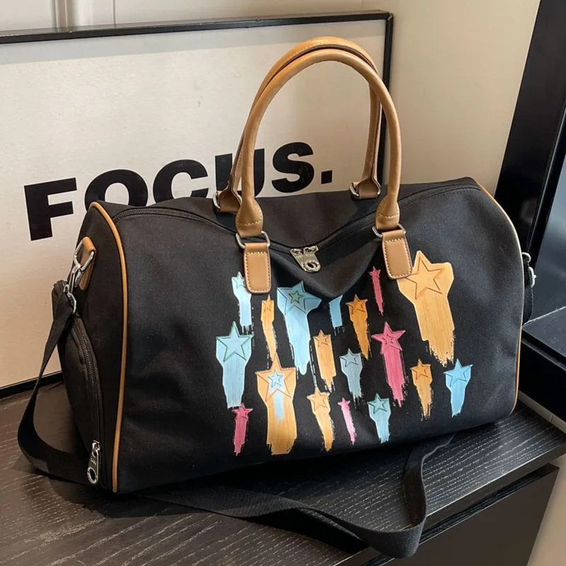Large Capacity Canvas Korean Style High Travel Bags