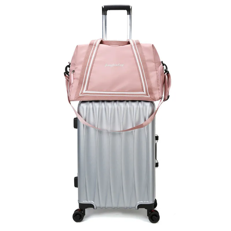 Large Capacity Dry Wet Separation Yoga Fitness Printed Travel Bags
