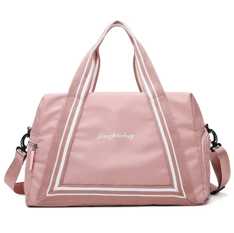 Large Capacity Dry Wet Separation Yoga Fitness Printed Travel Bags
