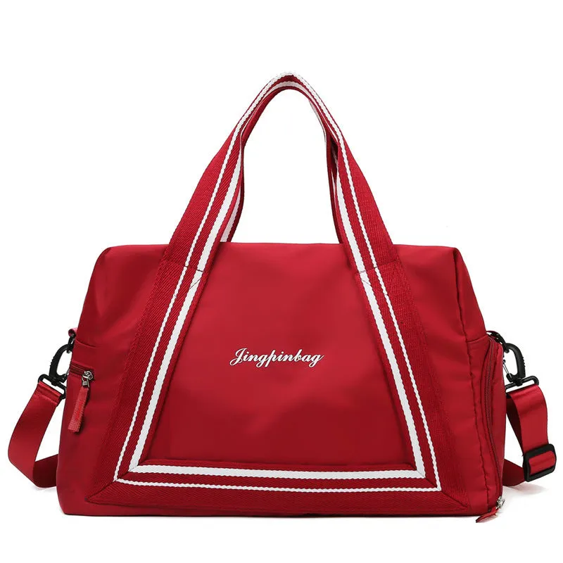 Large Capacity Dry Wet Separation Yoga Fitness Printed Travel Bags