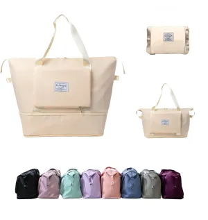 Large Capacity Foldable Travel Bag Expandable Collapsible Dry and Wet Separation Large Capacity Travel bag