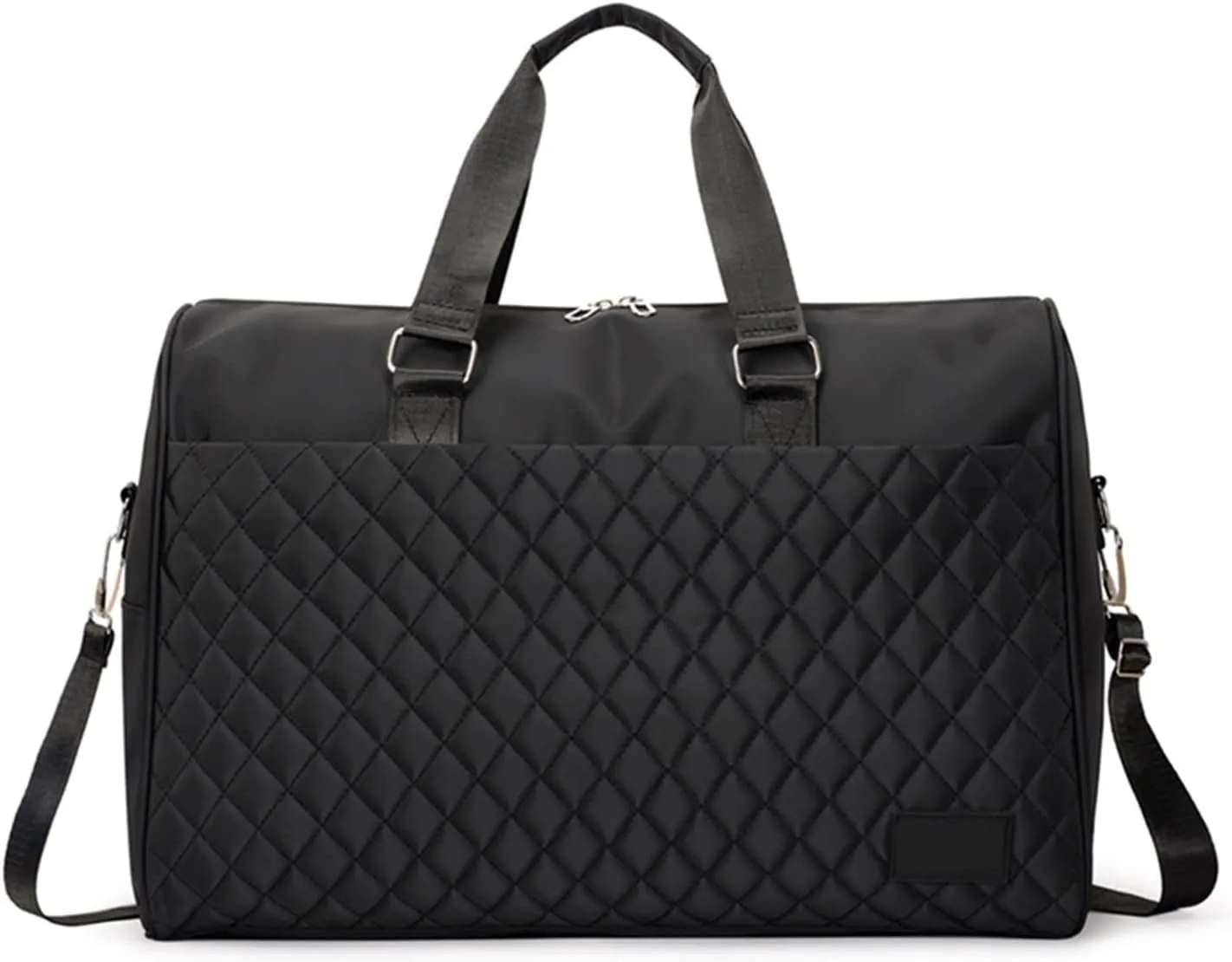 Large Capacity Travel Ladies Duffle Good Women Shoulder Bag Multifunction Crossbody Pack Casual Handbag (Black)