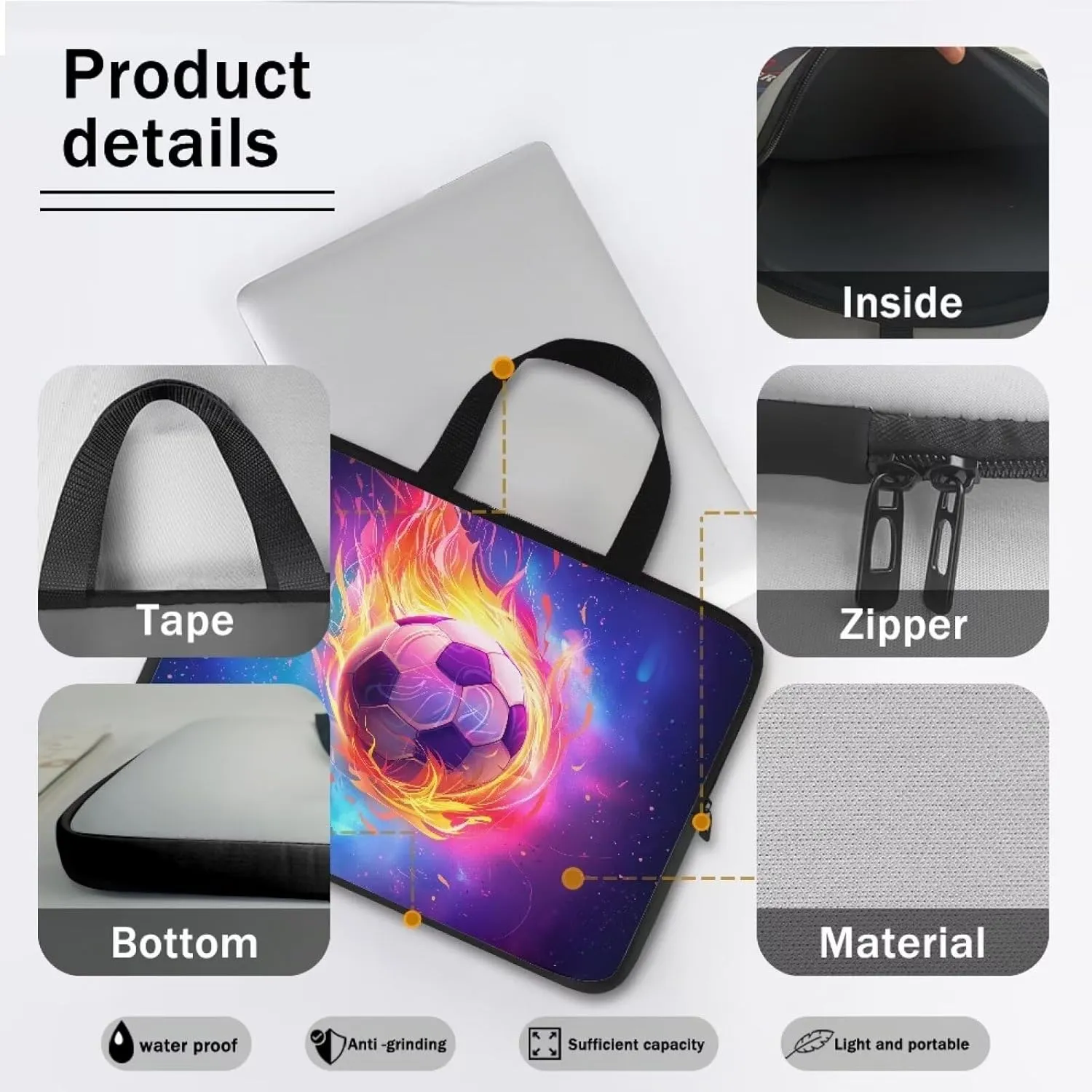Large Capacity Waterproof Office Handbag Business Travel Laptop Supplies Laptop Bag for Men Women