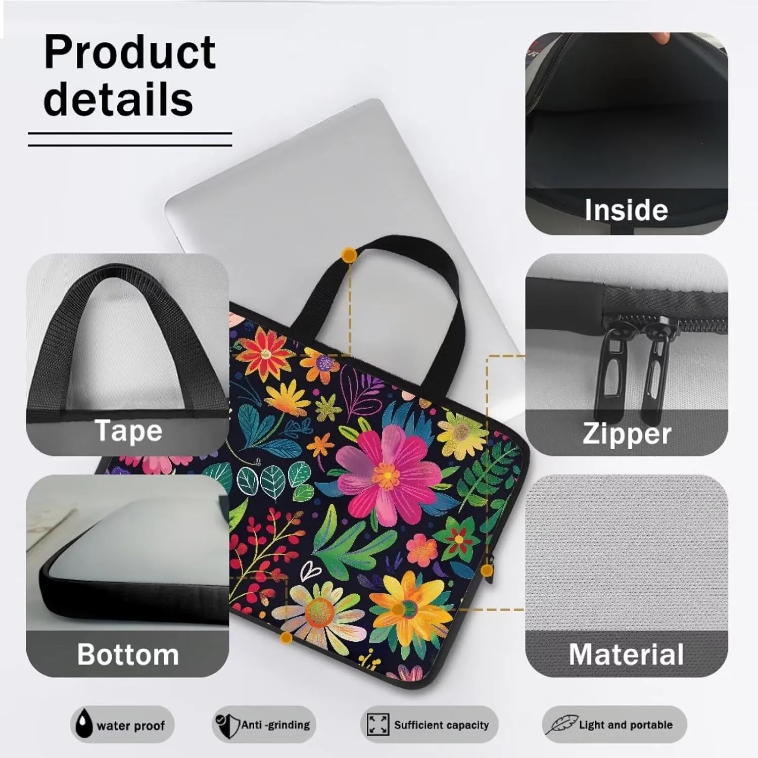 Large Capacity Waterproof Office Handbag Business Travel Laptop Supplies Laptop Bag for Men Women