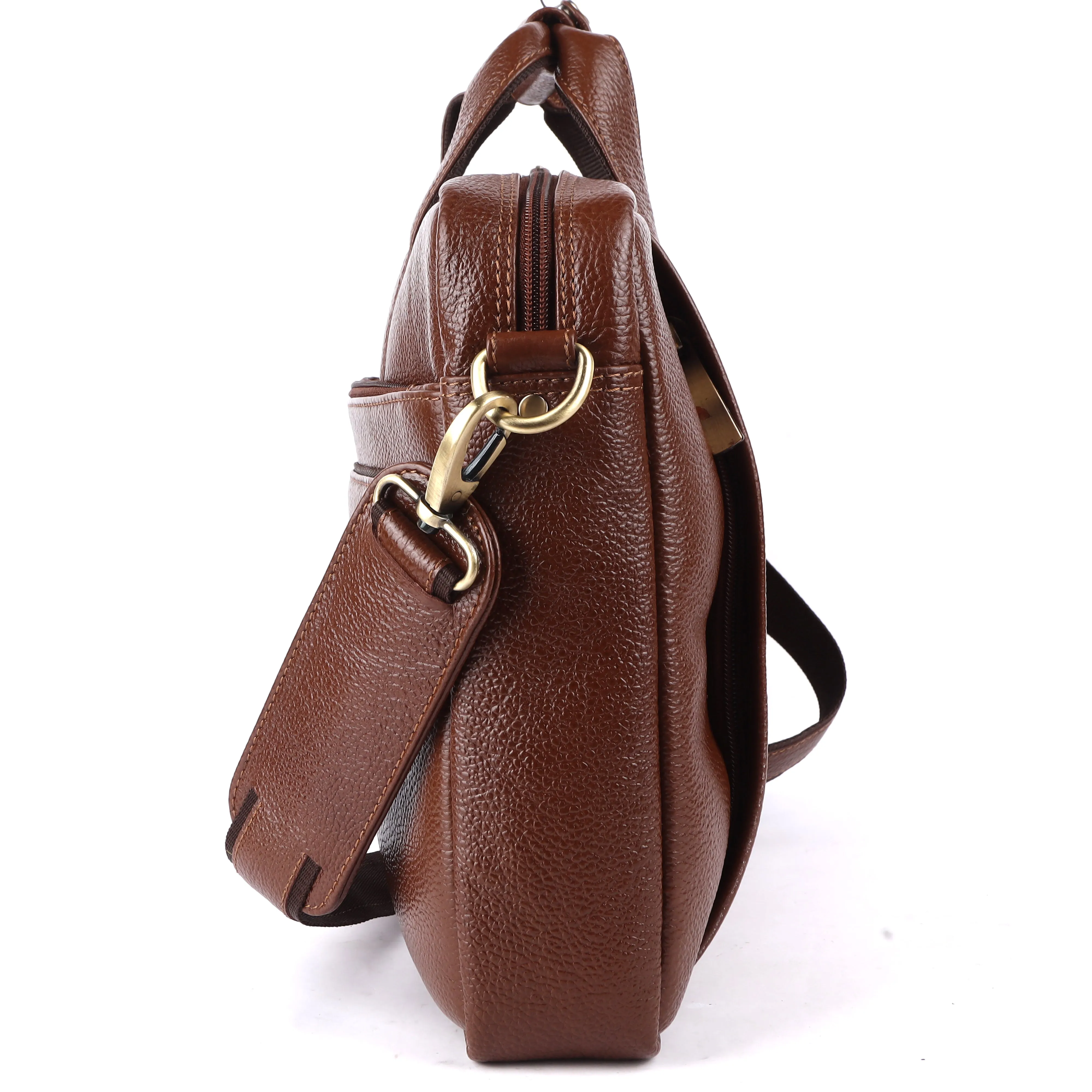 Laveri® Genuine Leather Laptop Messenger bag #2866 Tan