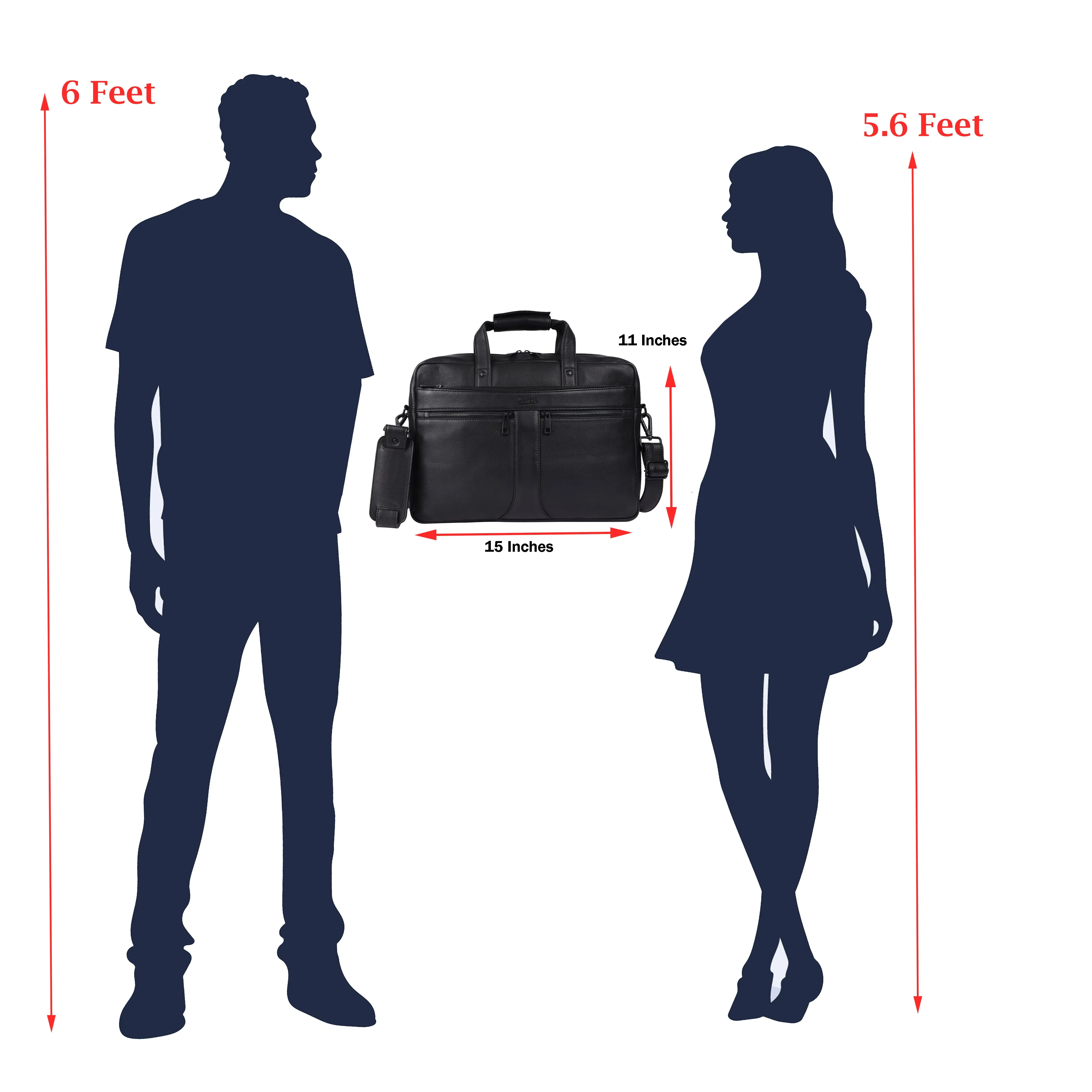 Laveri Genuine Leather Office Laptop Bag