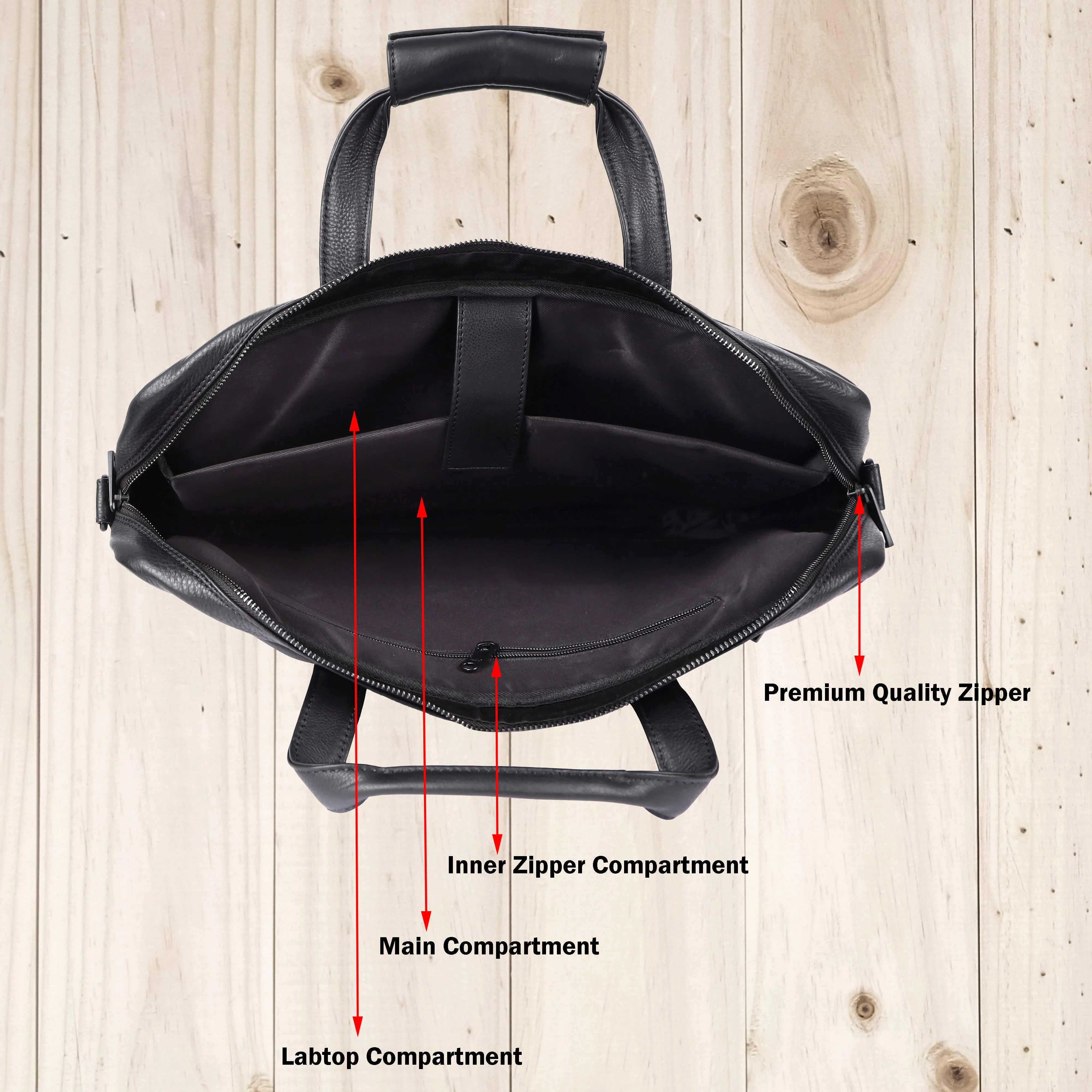 Laveri Genuine Leather Office Laptop Bag