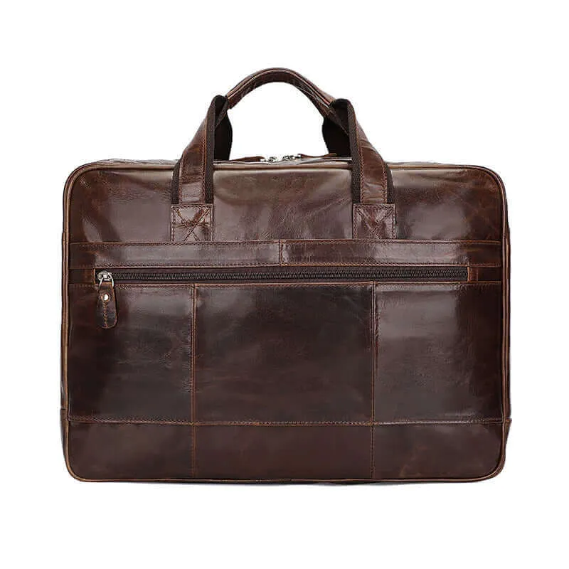 Leather 17-Inch Laptop Bag for Business and Travel