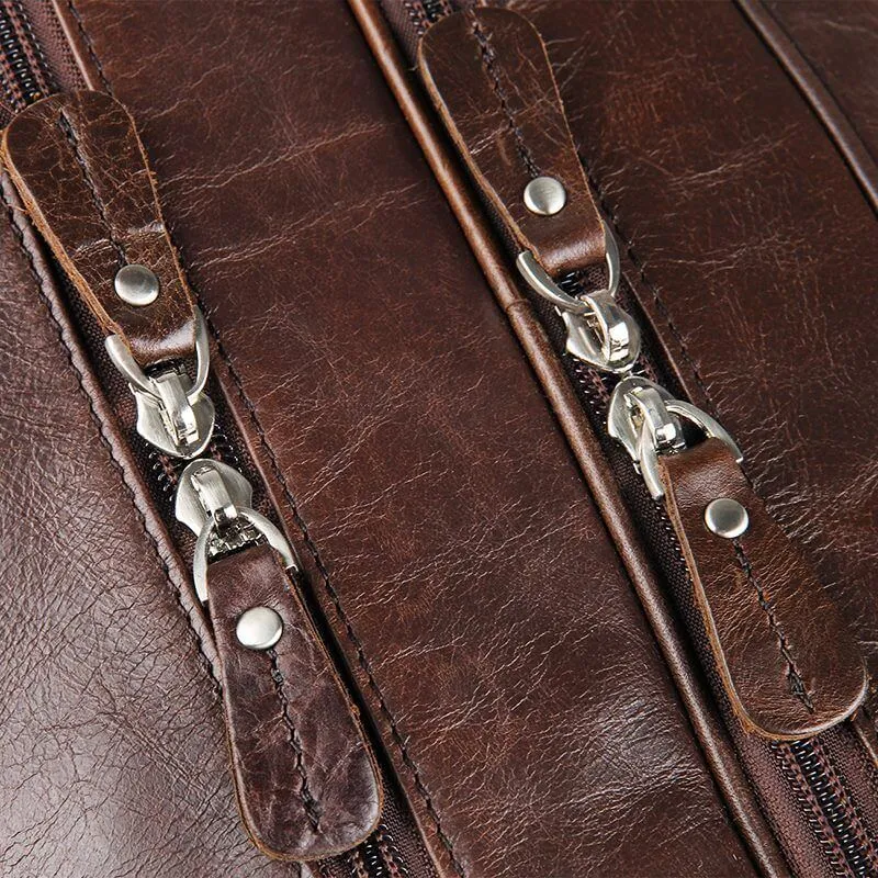 Leather 17-Inch Laptop Bag for Business and Travel