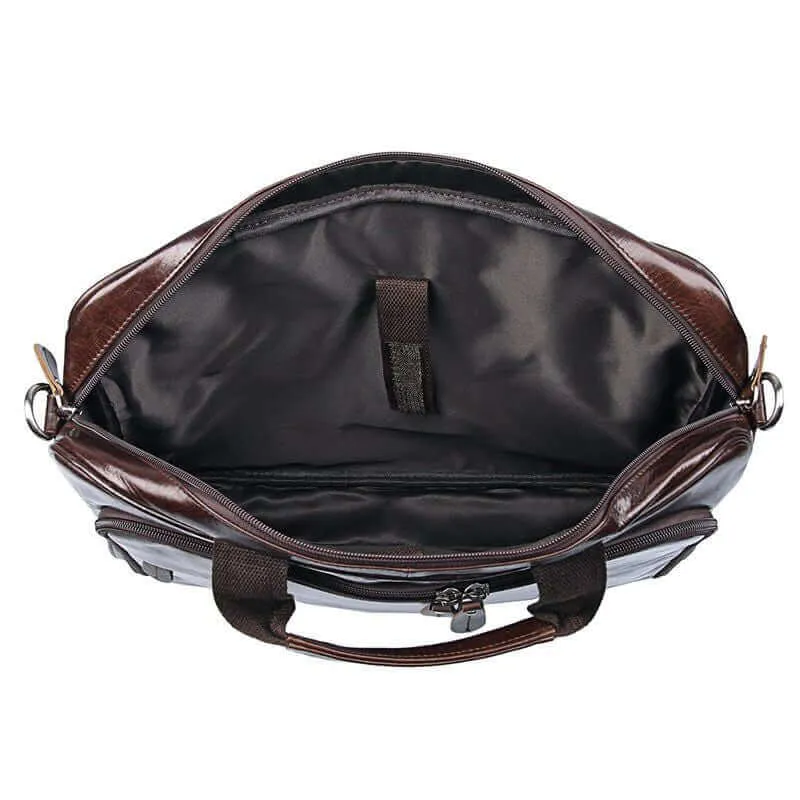 Leather Business Laptop Bag - 15-Inch Laptop Bag