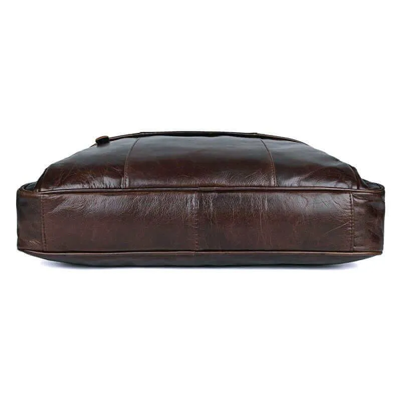 Leather Business Laptop Bag - 15-Inch Laptop Bag
