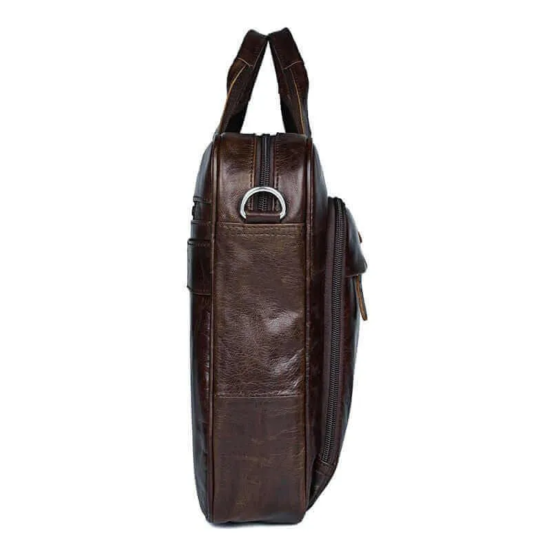Leather Business Laptop Bag - 15-Inch Laptop Bag