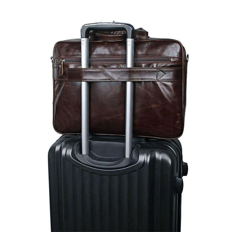 Leather Business Laptop Bag - 15-Inch Laptop Bag