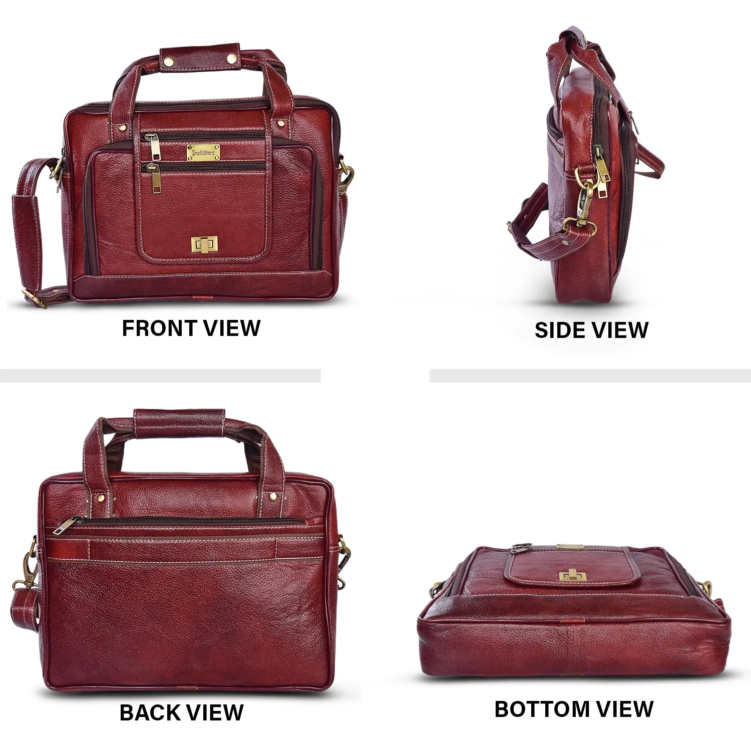 Leather Laptop Bag 36801 (BROWN)