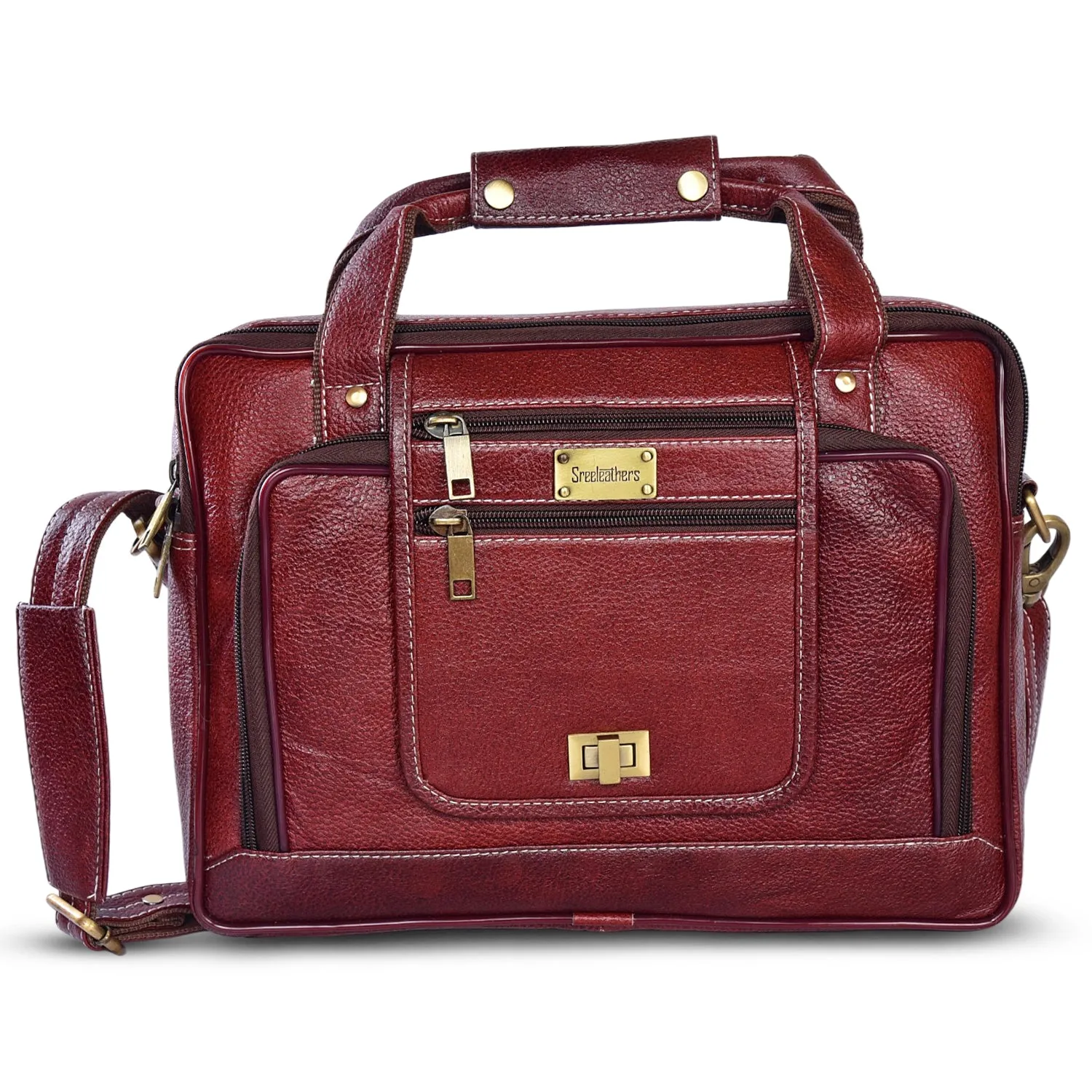 Leather Laptop Bag 36801 (BROWN)