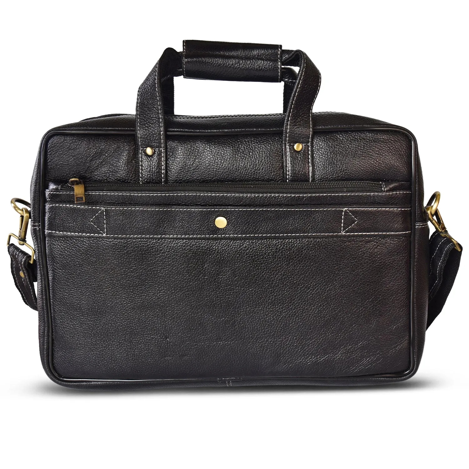 Leather Laptop Bag 36807 (Black)