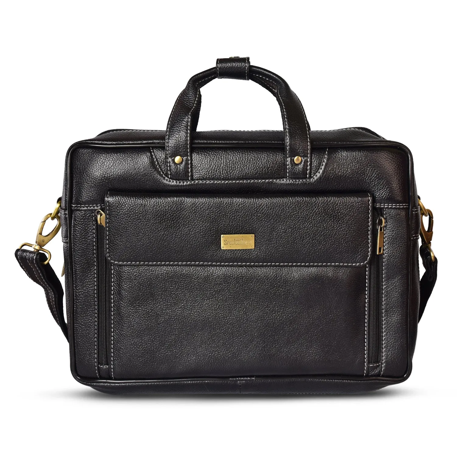 Leather Laptop Bag 36823 (Black)