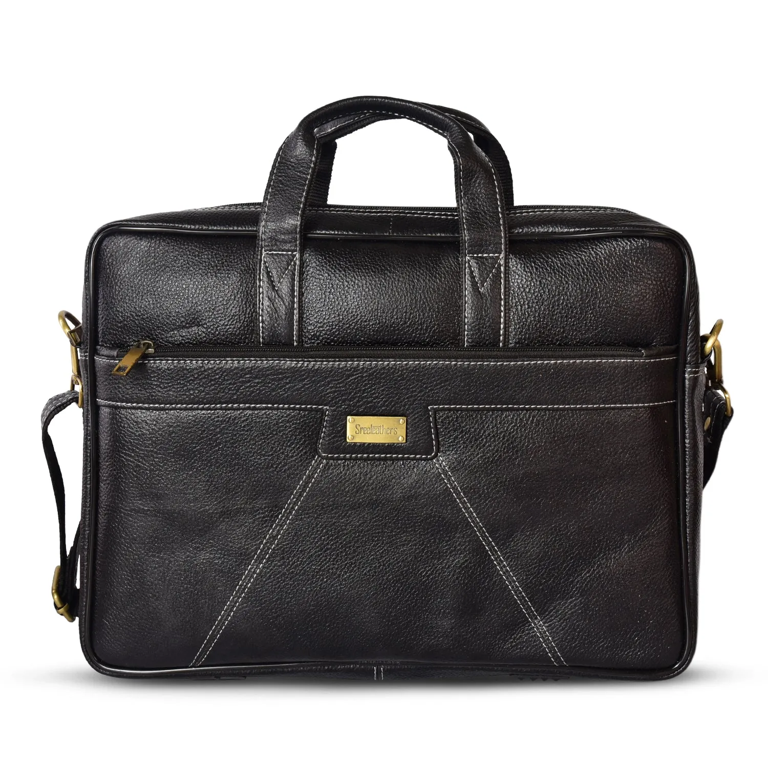 Leather Laptop Bag 36824 (Black)