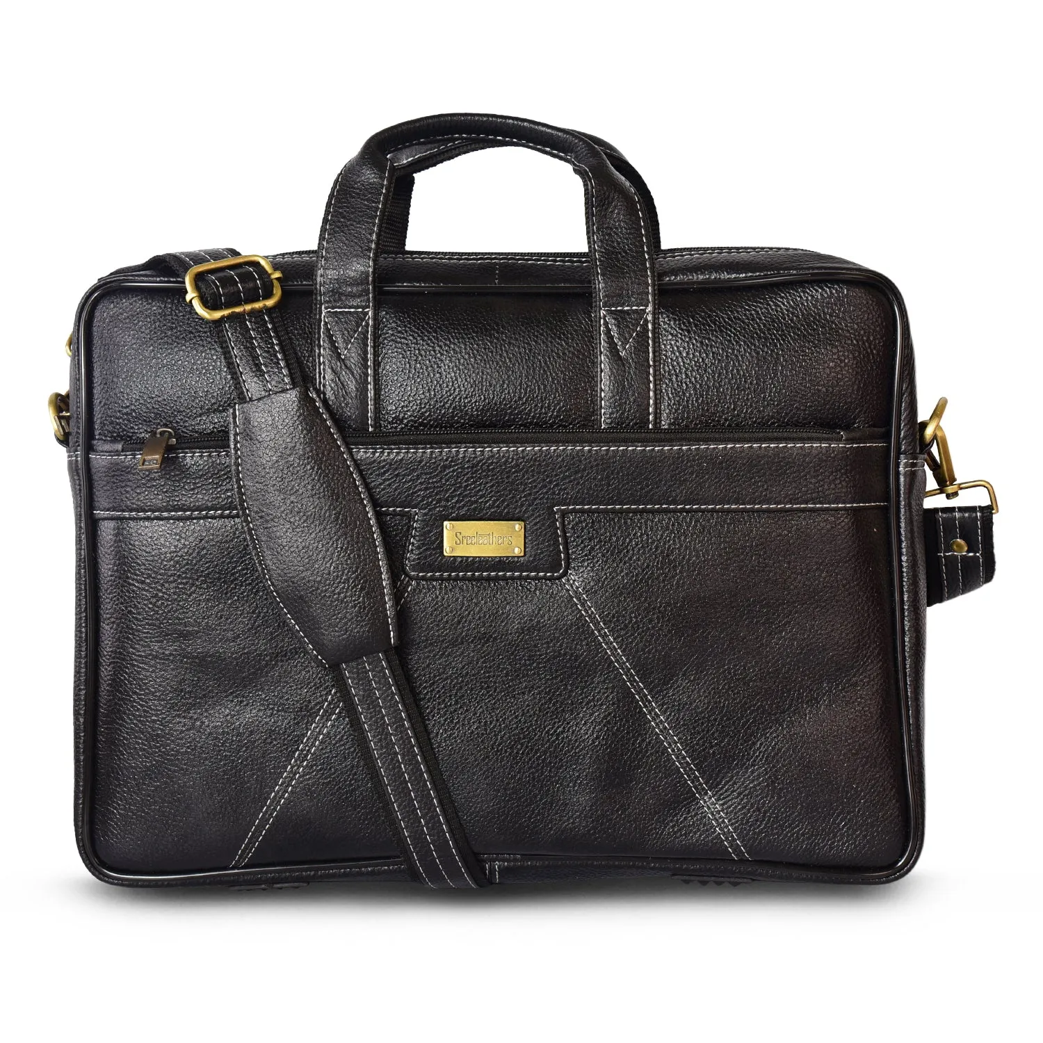 Leather Laptop Bag 36824 (Black)