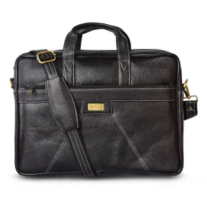 Leather Laptop Bag 36824 (Black)