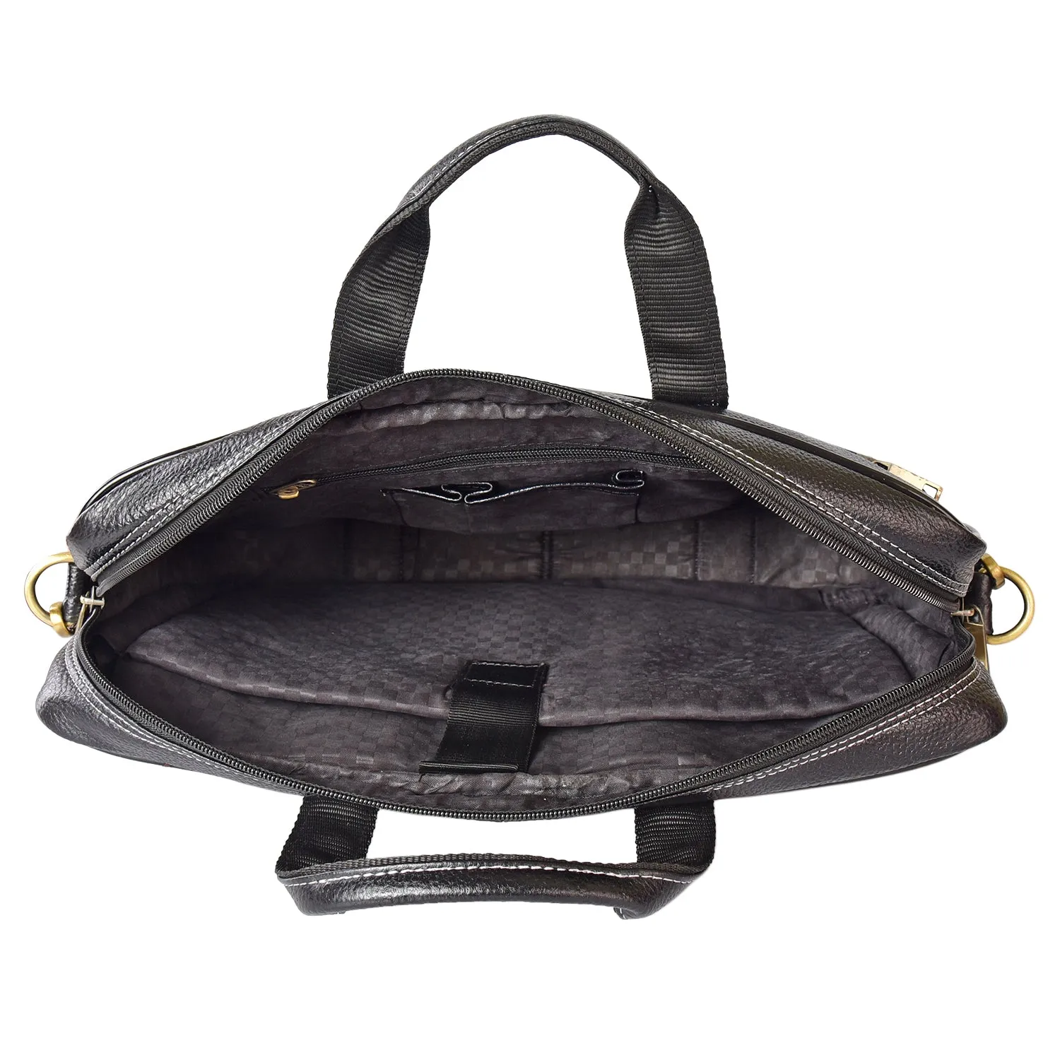 Leather Laptop Bag 36824 (Black)