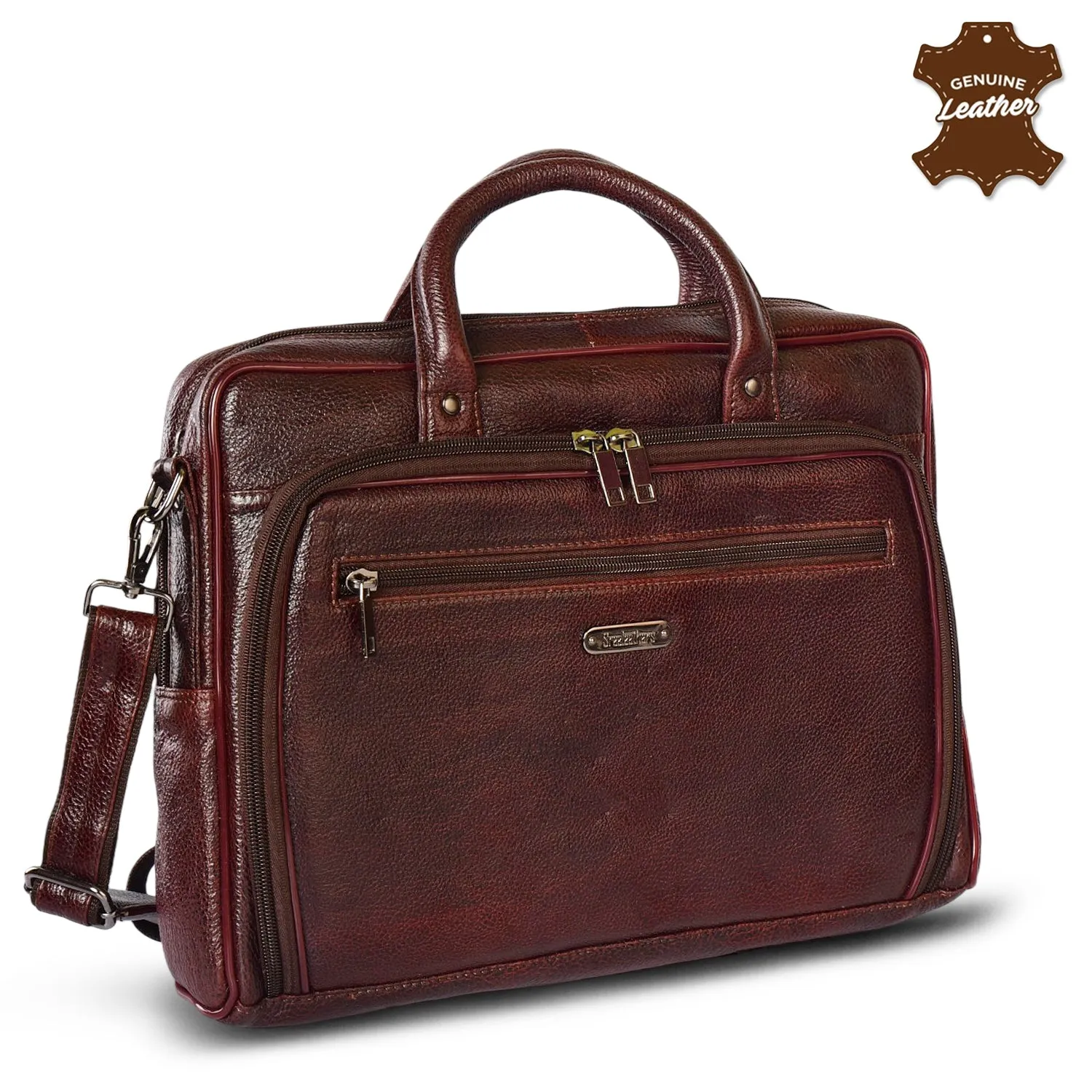 Leather Laptop Bag 36825 (Brown)