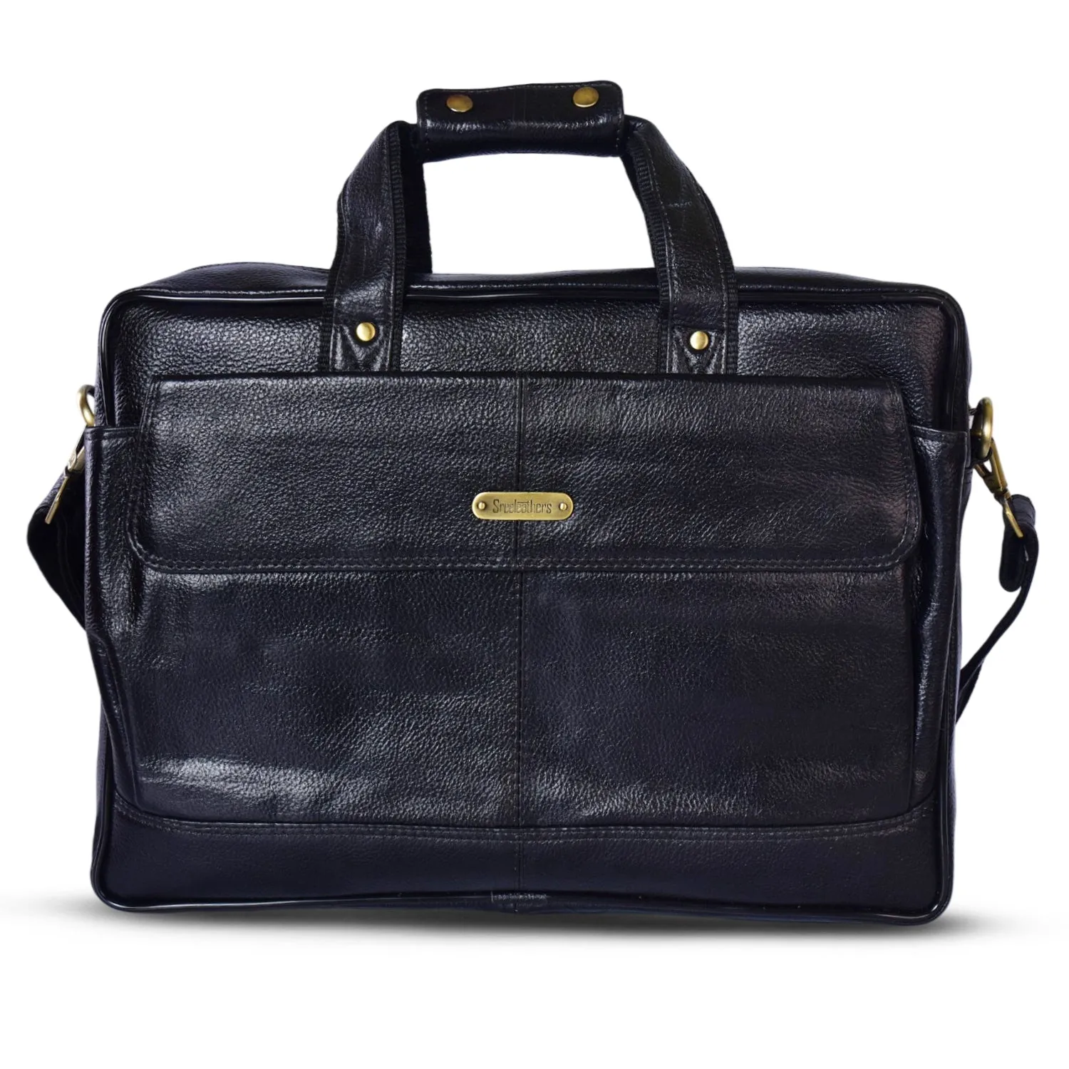 Leather Laptop Bag 36826 (Black)