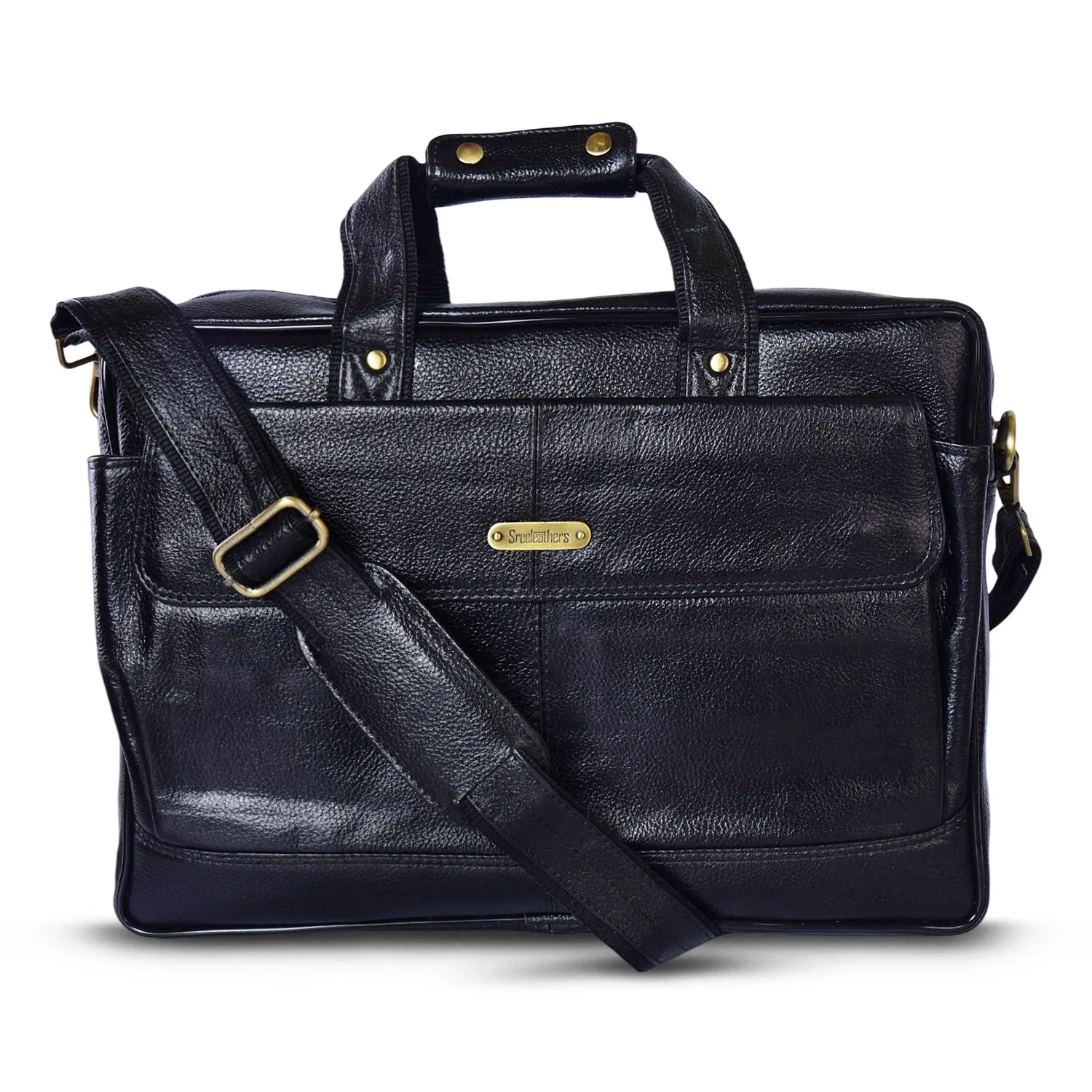 Leather Laptop Bag 36826 (Black)