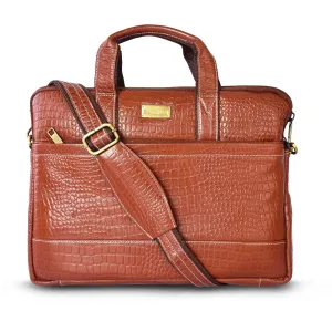 Leather Laptop Bag 36827 (Tan)