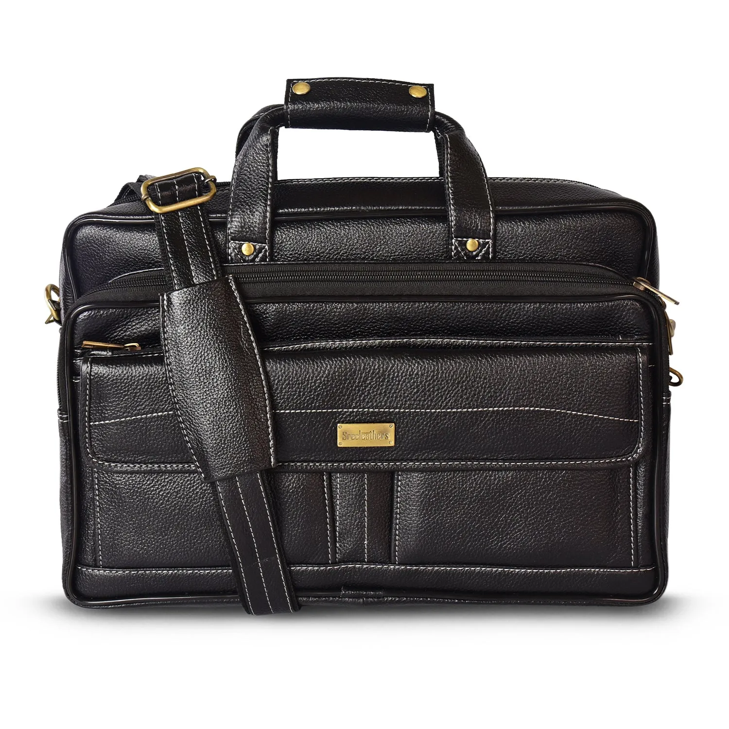Leather Laptop Bag  998903 (Black)