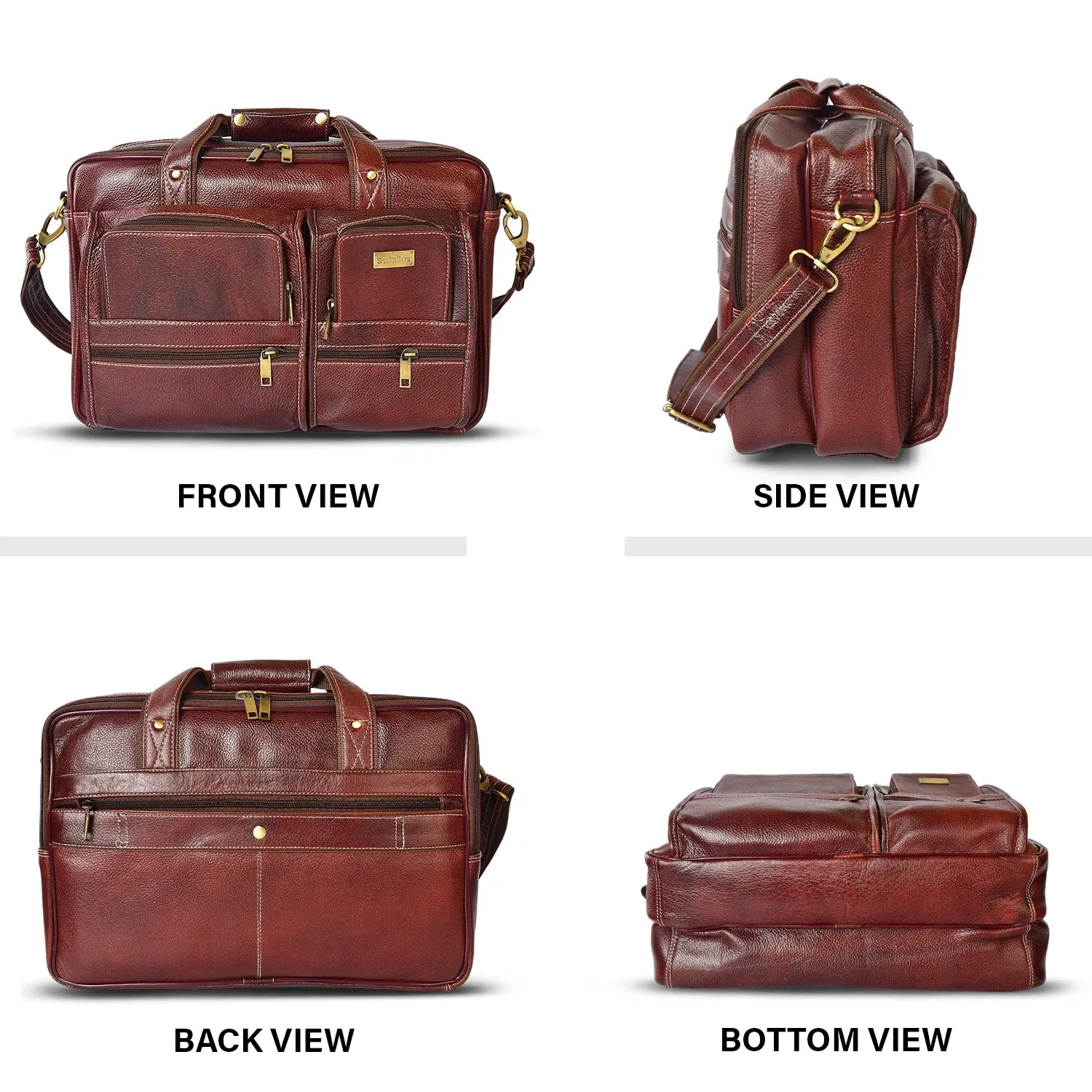 Leather Laptop Bag  998919 (Brown)