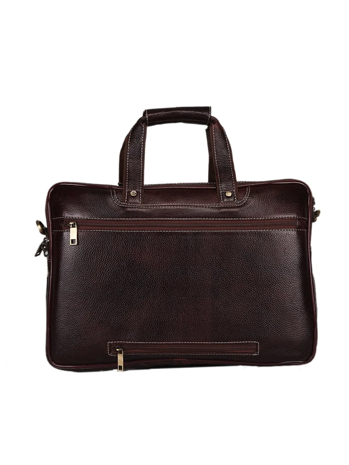 Leather men?s formal office laptop messenger bag