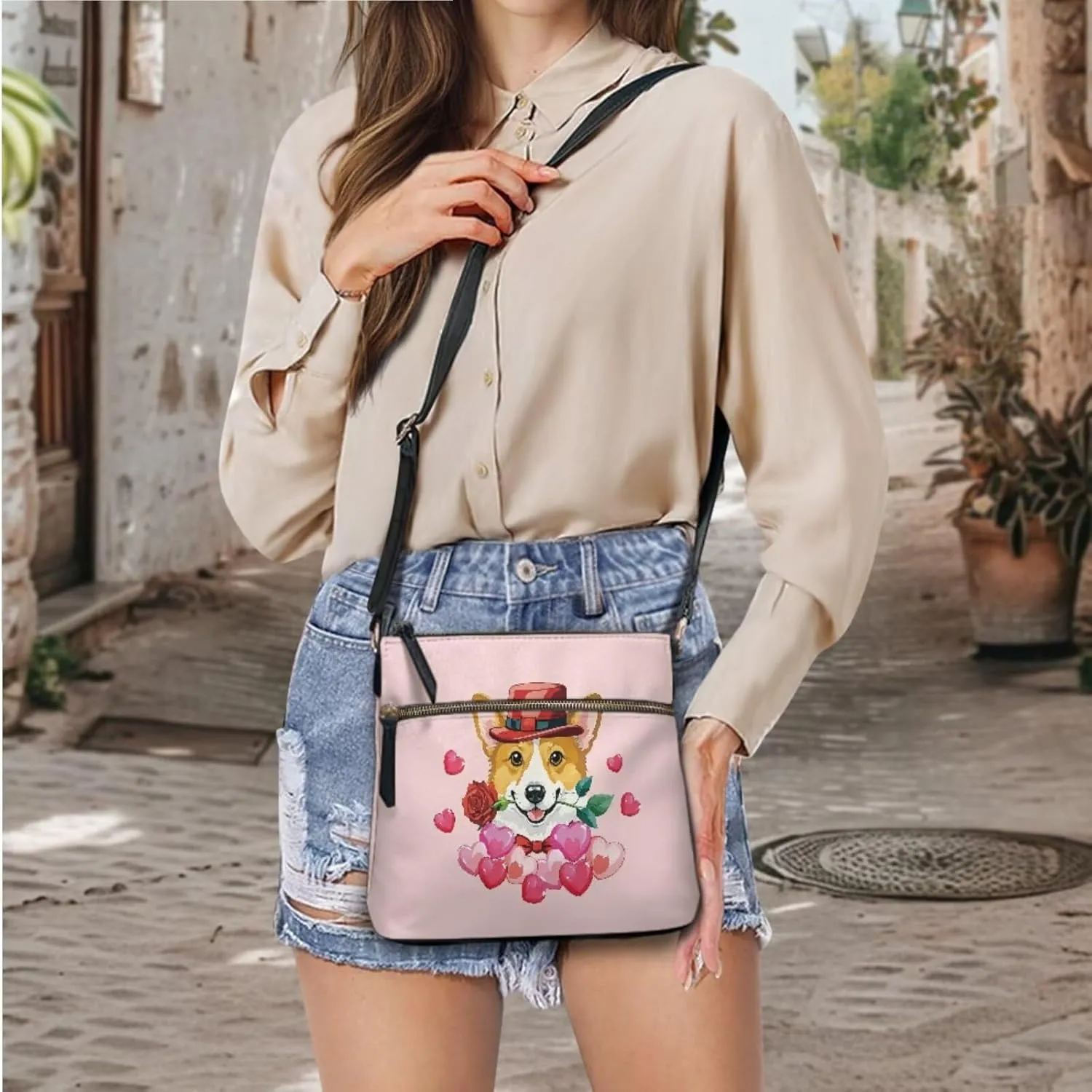 Leather Shoulder Bag for Women Crossbody 2 Pieces Satchel Purses for Women Wallet Purse for Women