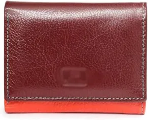 Leather Wallet Leather Women's Wallet Red Large Capacity Mini Purse Clutch Fashion Retro Short Zipper Coin Pocket Card Holder Large Capacity (Brown,8.5x10.5cm)