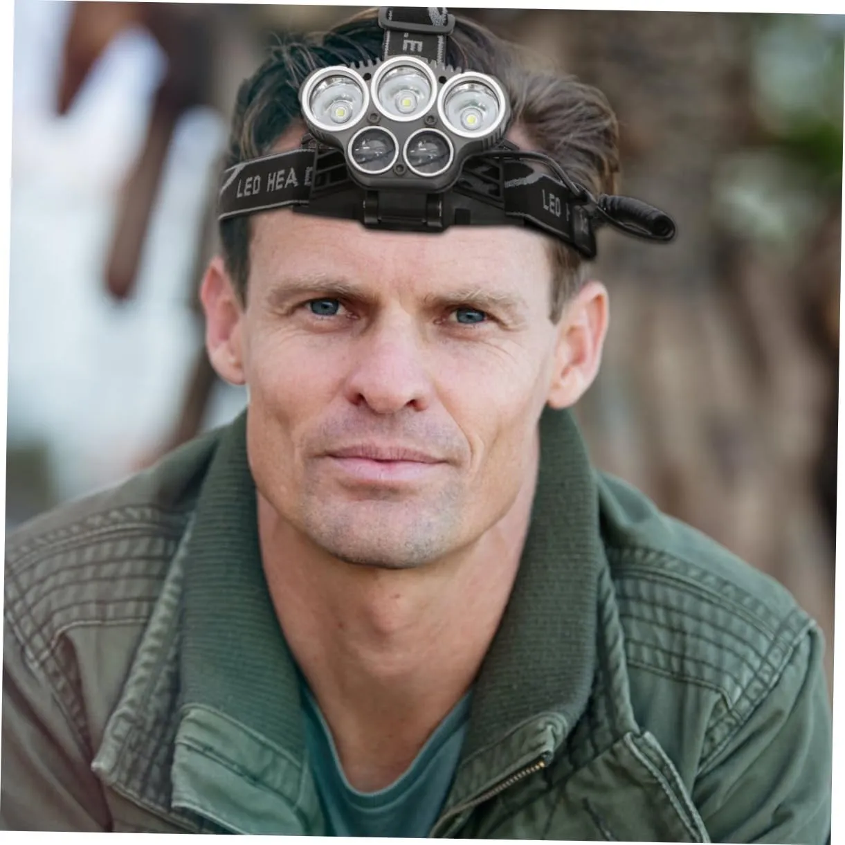 Led Camping Headlamp 5led Rechargeable Headlamp Waterproof Shockproof Aluminum Alloy Digital Regulated Comfort Fit No Battery